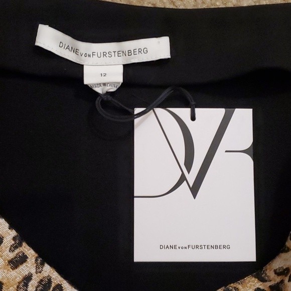 NWT Diane Von Furstenberg Emma Leopard Print Skirt- 12 - Picture 6 of 9